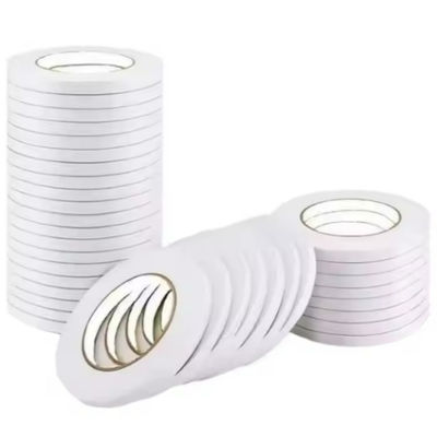 شريط ملصق أكريليك على أساس الماء شريط نسيج مزدوج الجوانب مع غطاء PE لورق أبيض