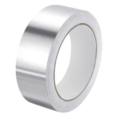 شريط لاصق من رقائق الألومنيوم عالي الجودة مع لاصق أكريليك مذيب بسماكة 80 ميكرومتر للاستخدامات العامة في التثبيت والترقيع والختم والتغطية